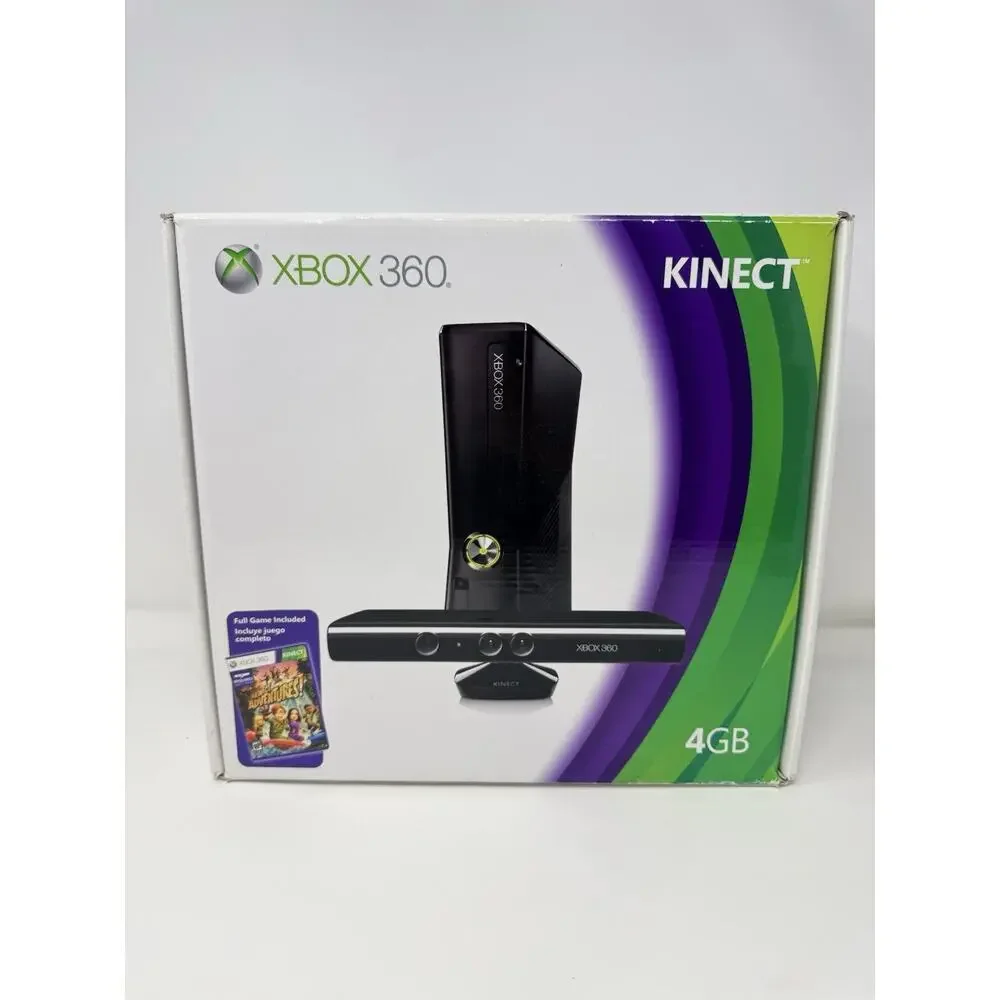 Microsoft Xbox 360 S 4GB Console Kinect Controller Box Tested - Picture 15 of 16